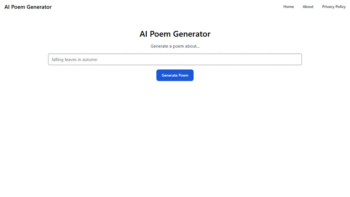 AI Poem Generator preview image