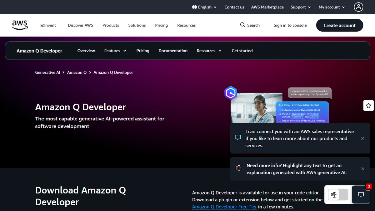 Amazon Q Developer preview image