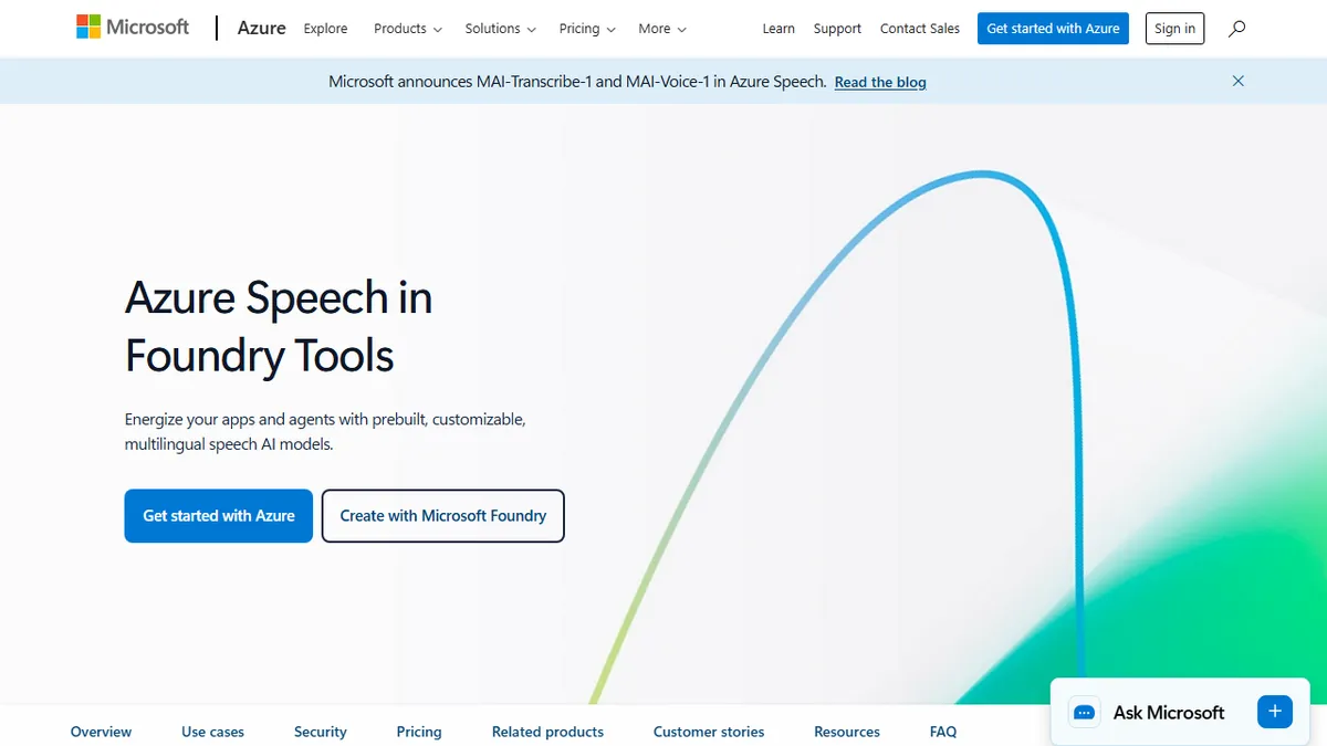 Azure AI Speech (Neural TTS) preview image