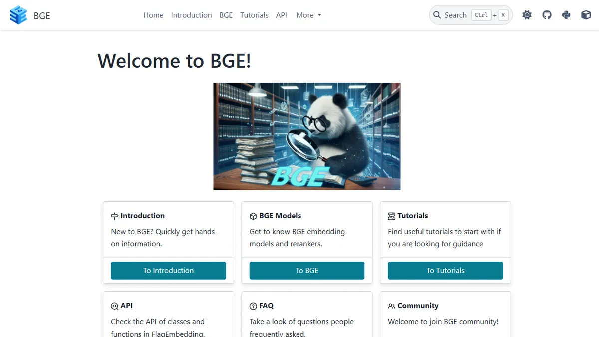 BGE (BAAI General Embedding) preview image