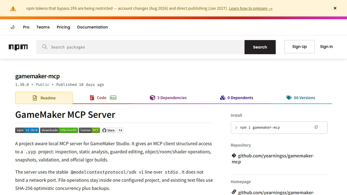GameMaker MCP Server preview image