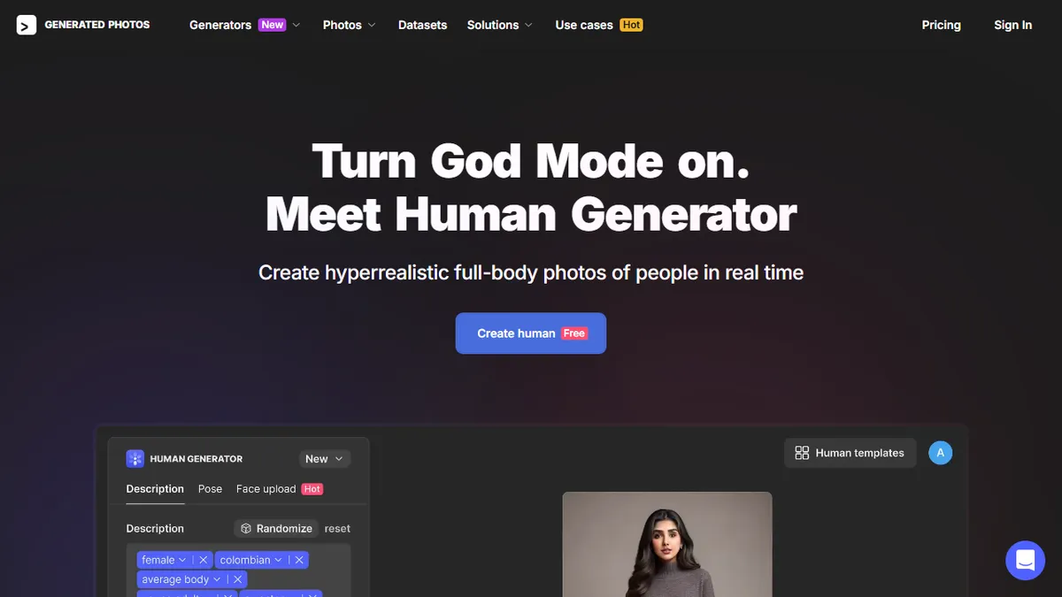 Generated Photos Human Generator preview image