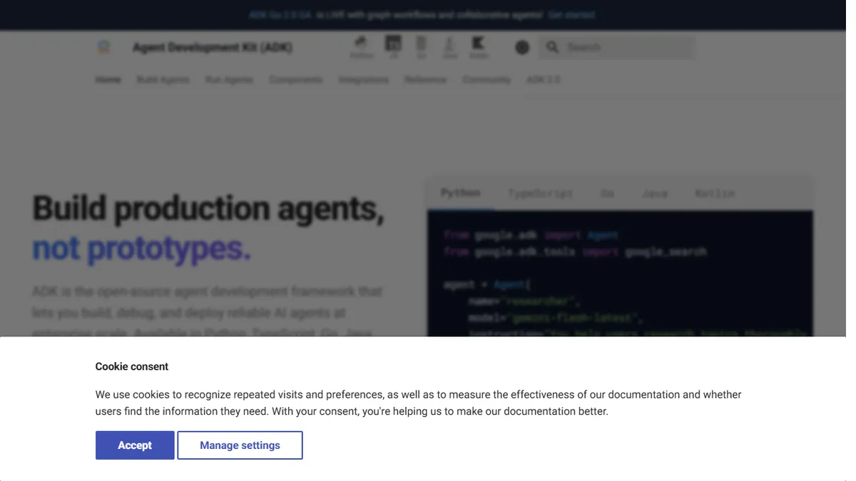 Google Agent Development Kit (ADK) preview image