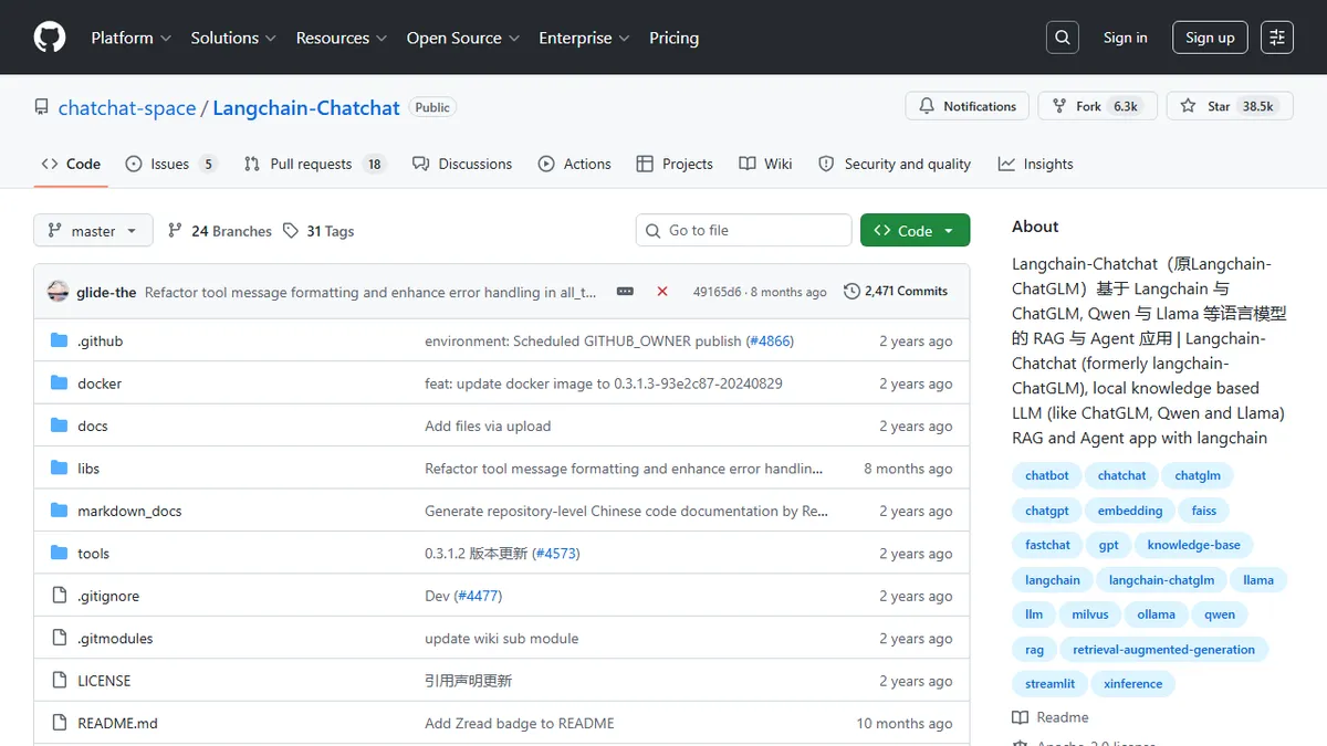 Langchain-Chatchat preview image