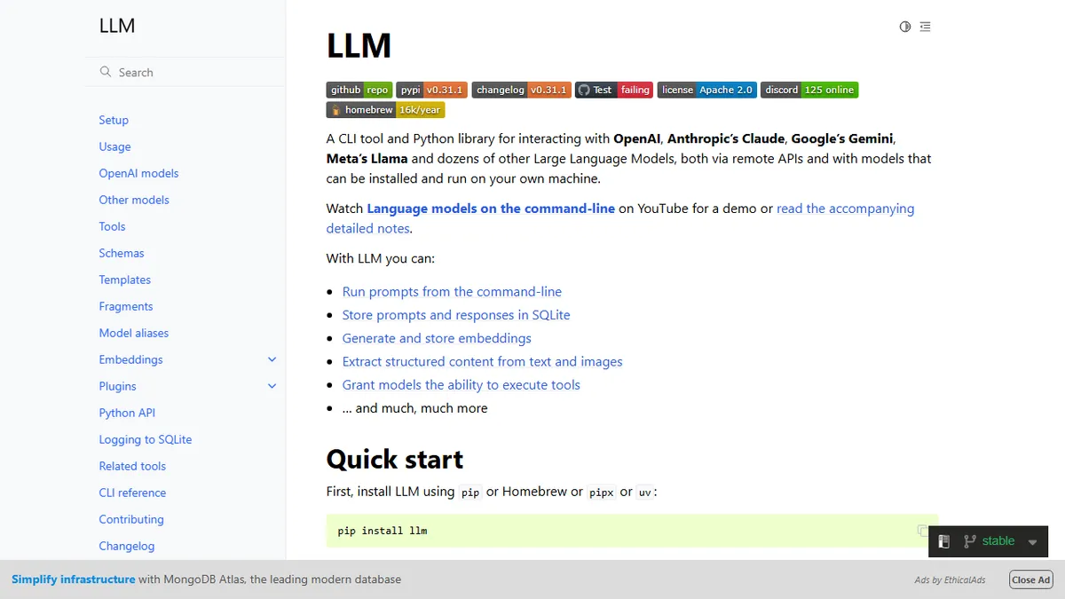 LLM by Datasette preview image