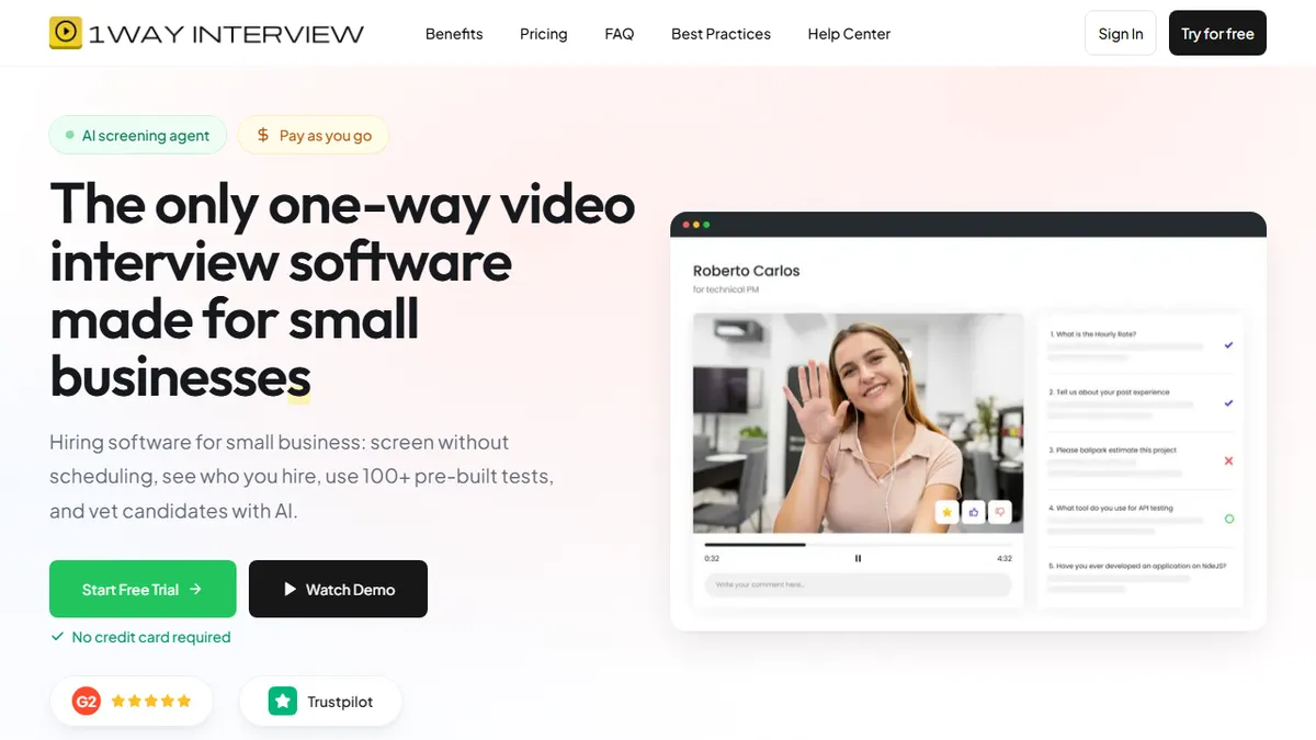 OneWayInterview preview image