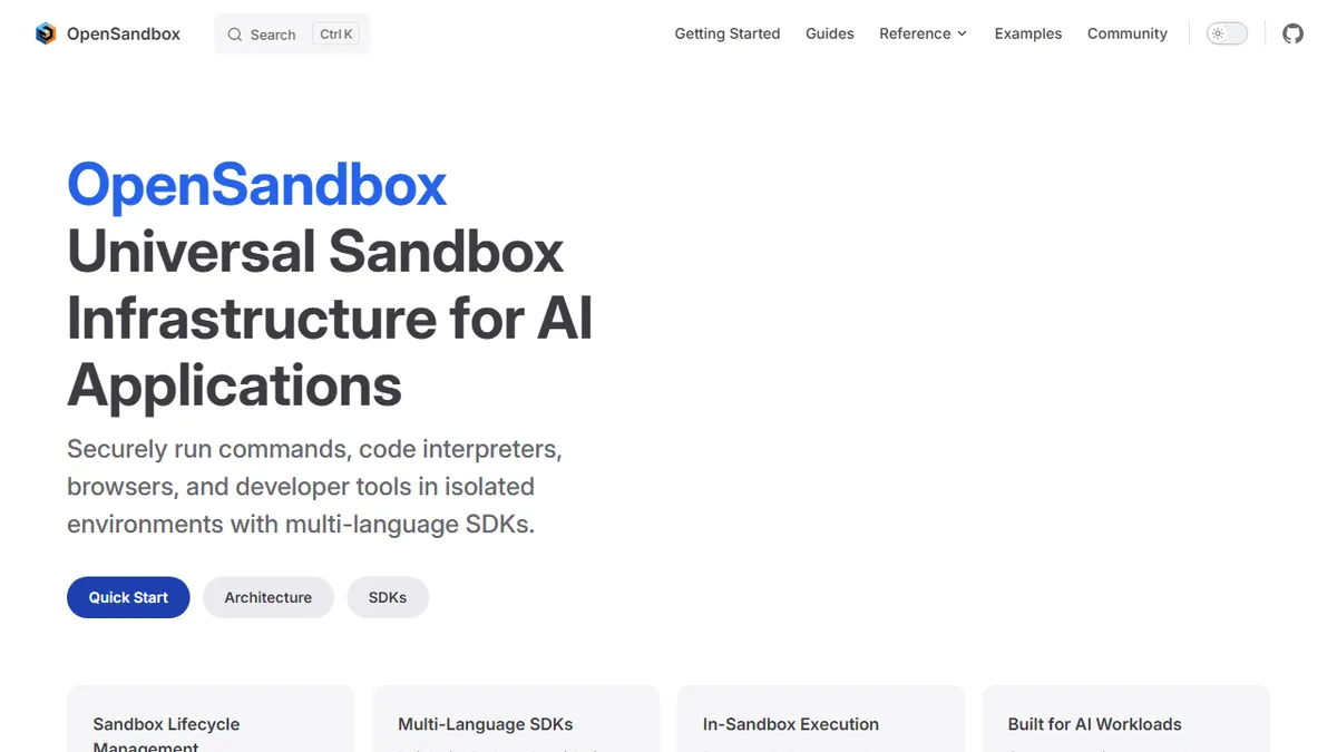 OpenSandbox preview image