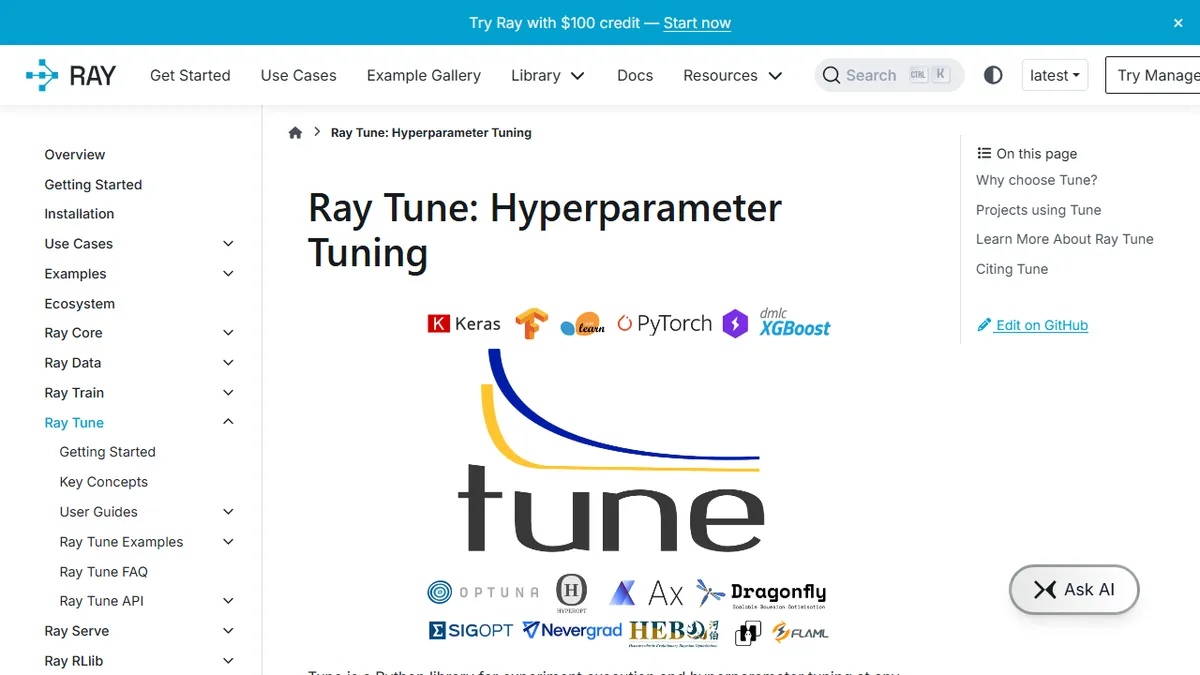 Ray Tune preview image