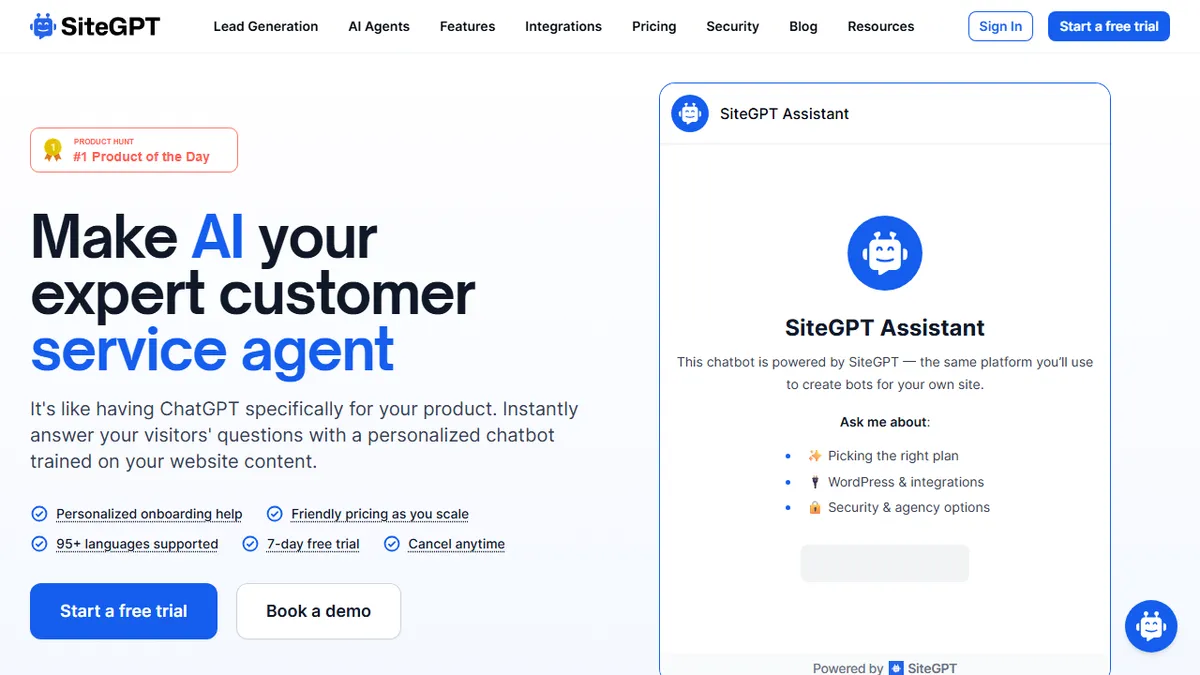 SiteGPT preview image