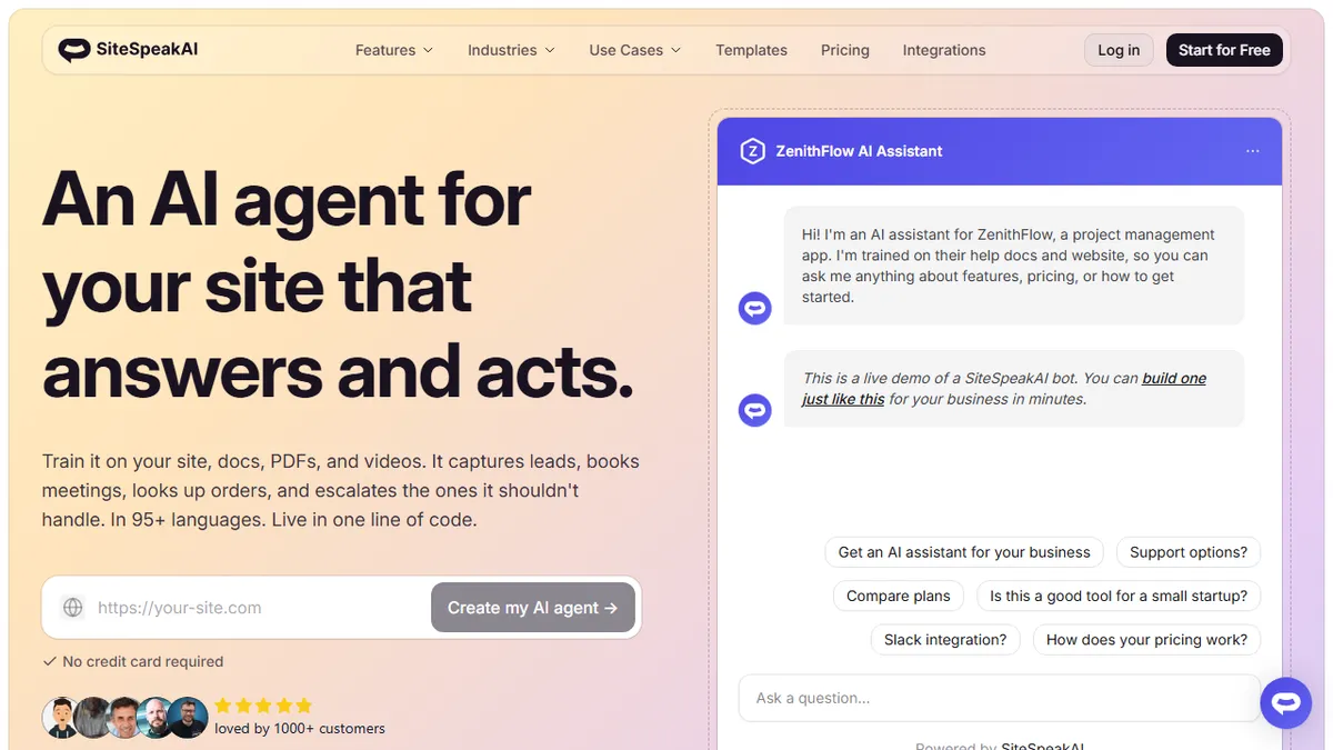 SiteSpeakAI preview image
