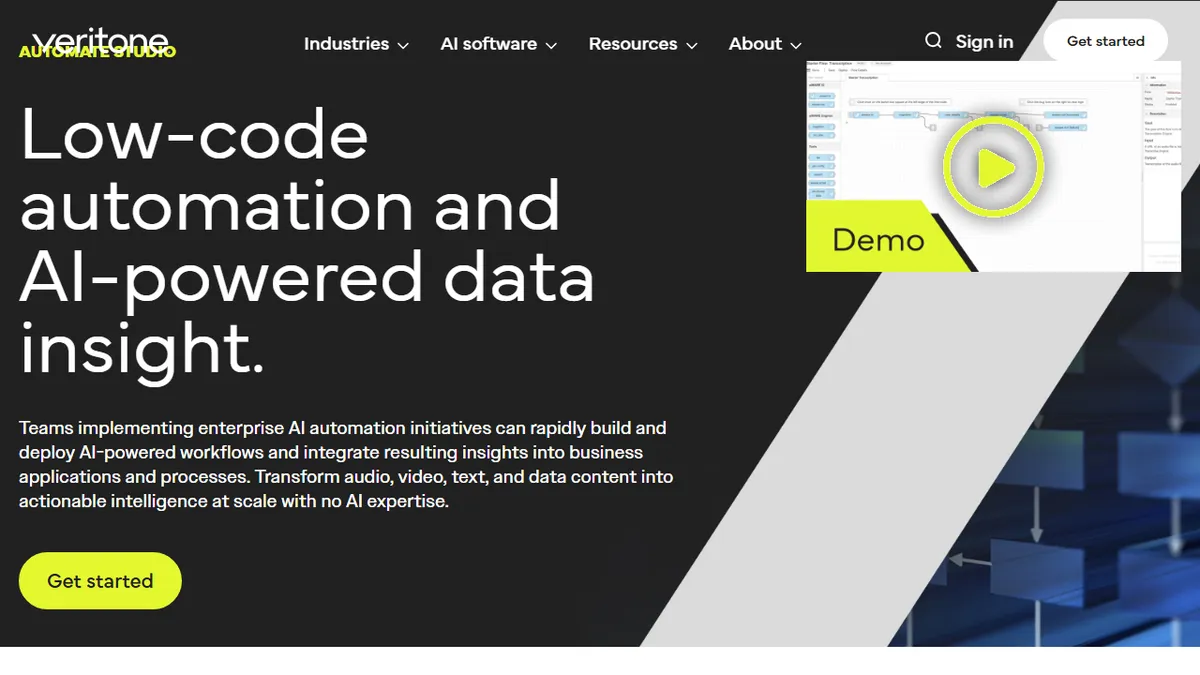 Veritone Automate Studio preview image