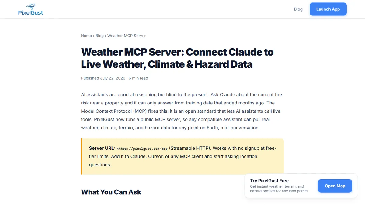 Weather MCP Server preview image