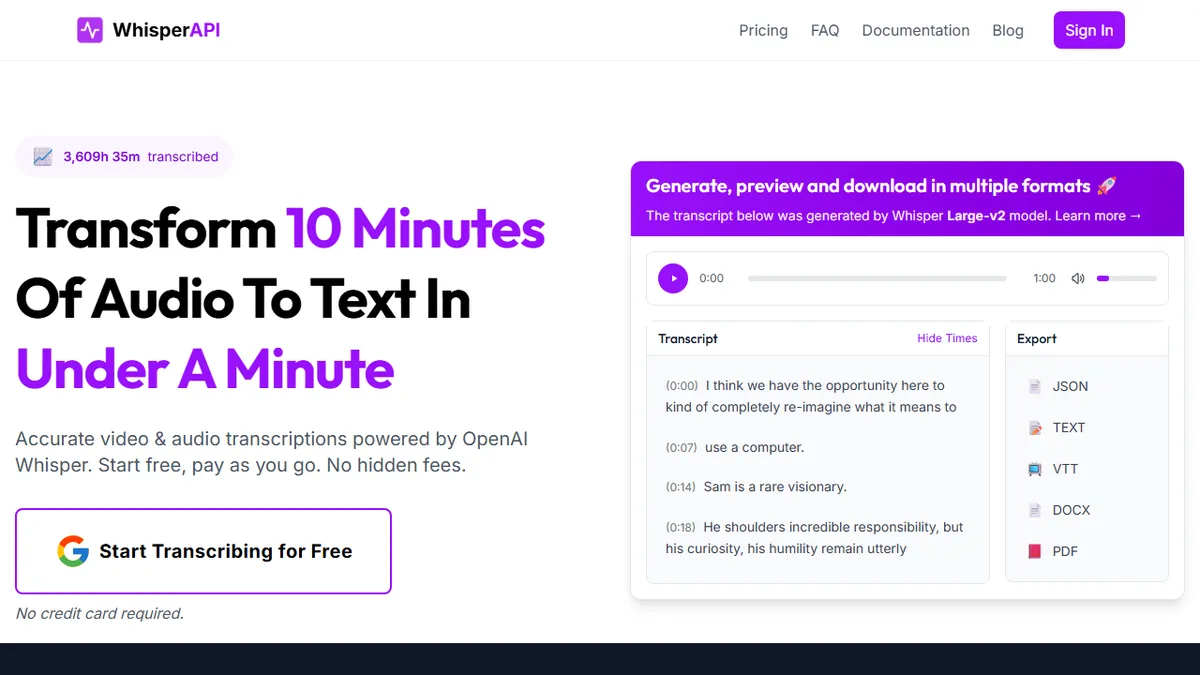 WhisperAPI preview image